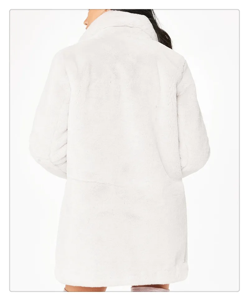 Imitation fur coat 2018 European and American women's wear long and loose plush soft rabbit hair (10)