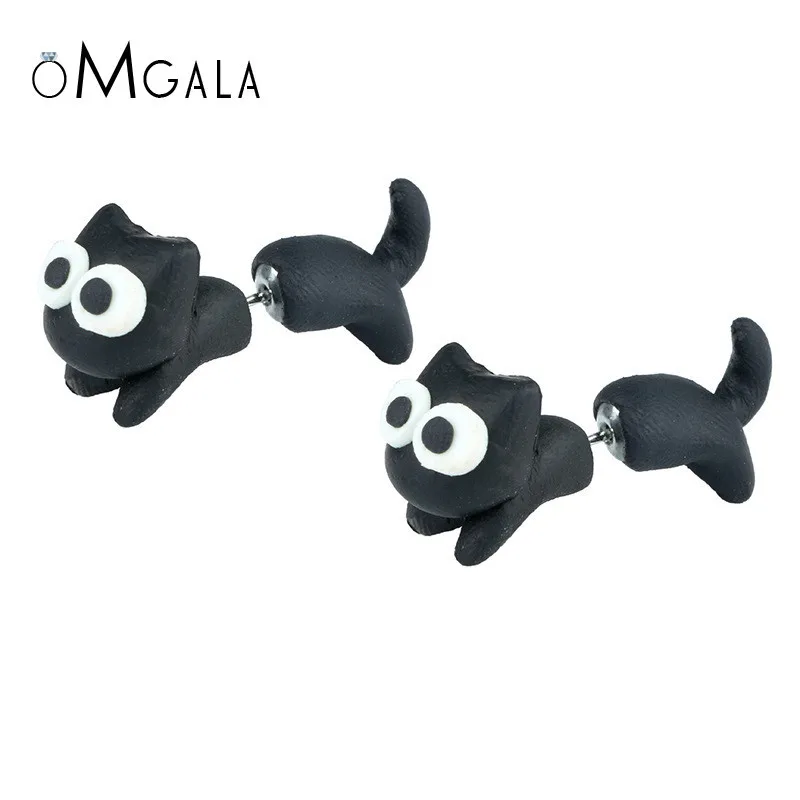 OMGALA Handmade Polymer Clay Cute Black Cat Stud Earrings Cartoon 3d Animal Earring For Women Girl Kids Brincos Jewelry Gift
OMGALA Handmade Polymer Clay Cute Black Cat Stud Earrings Cartoon 3d Animal Earring For Women Girl Kids Brincos Jewelry Gift