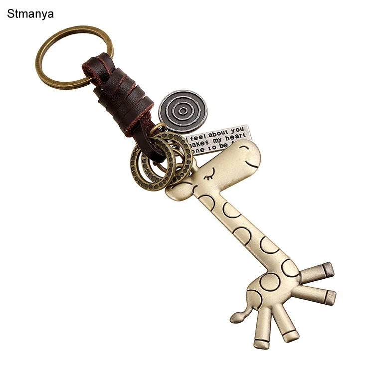 Giraffes Keychain - High Quality New Fashion Retro Key Chain Punk Key Ring Cute Animal Giraffes keyring Leather Jewelry 17352
Giraffes Keychain - High Quality New Fashion Retro Key Chain Punk Key Ring Cute Animal Giraffes keyring Leather Jewelry 17352