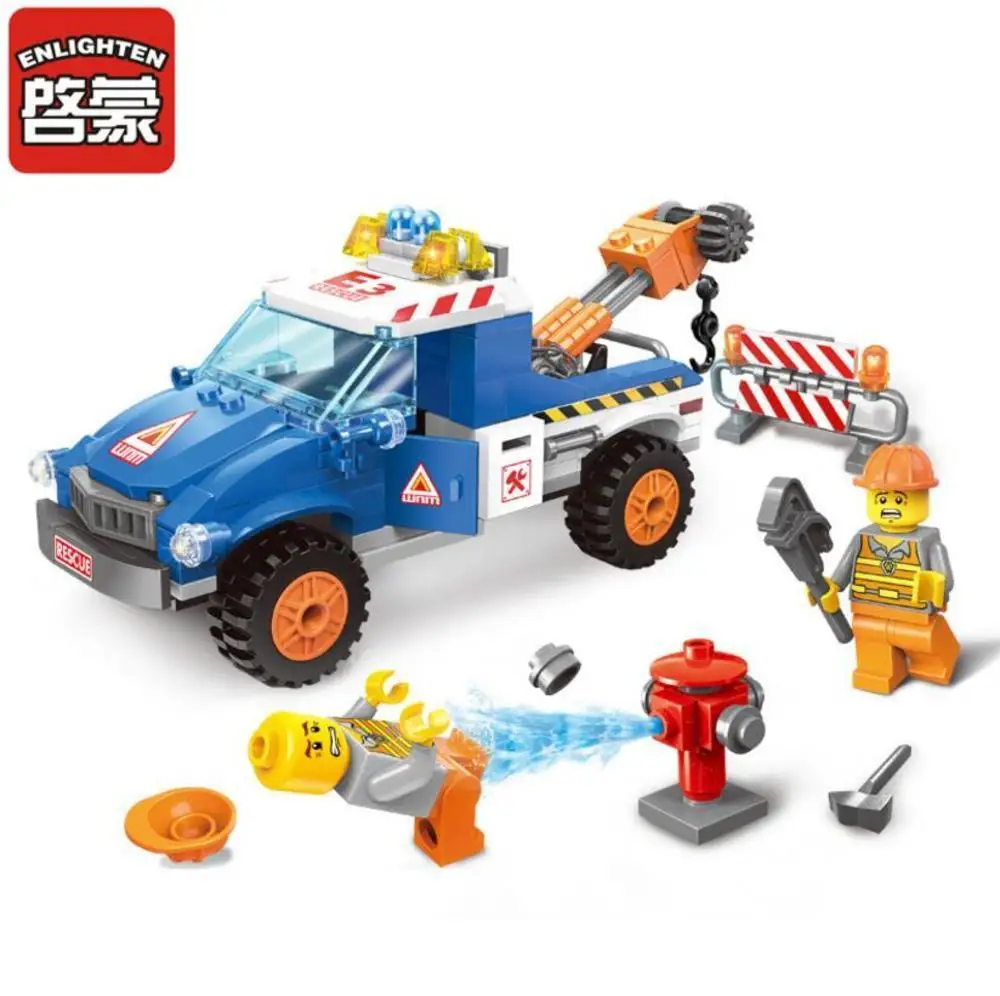 207pcs Enlighten Educational Building Block Sets City Series Road Obstacle Car Models DIY Assembly Bricks Toys For Children 2018
207pcs Enlighten Educational Building Block Sets City Series Road Obstacle Car Models DIY Assembly Bricks Toys For Children 2018