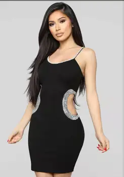Hollow Out Fashion Bandage Spaghetti Strap V-neck Backless Diamonds Sexy Women Celebrity Body Con Party Pub Dresses Wholesale
Hollow Out Fashion Bandage Spaghetti Strap V-neck Backless Diamonds Sexy Women Celebrity Body Con Party Pub Dresses Wholesale