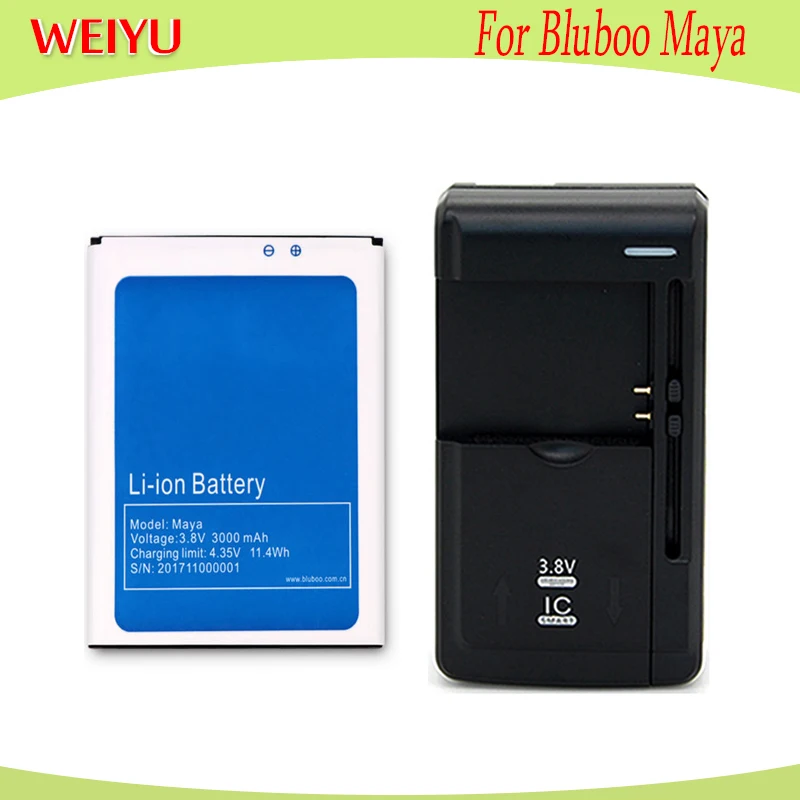 WEIYU 1PCS For Bluboo Maya 3.8V 3000mAh Hight Capacity battery For Bluboo Maya phone Replacement Batteries +Universal Charger
WEIYU 1PCS For Bluboo Maya 3.8V 3000mAh Hight Capacity battery For Bluboo Maya phone Replacement Batteries +Universal Charger