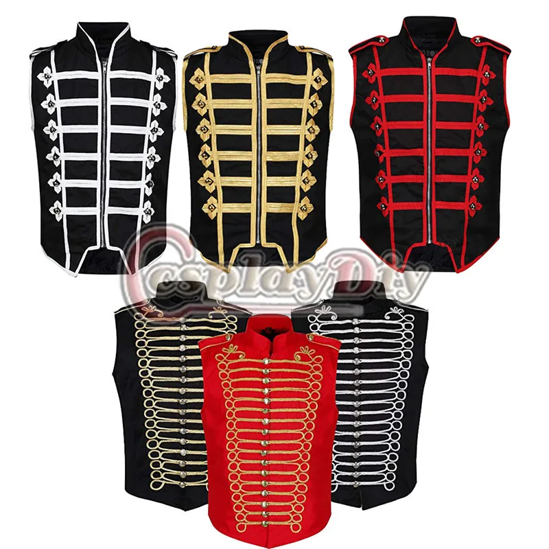 Cosplaydiy Men's Punk Military Drummer Sleeveless Parade Jacket Marching Band Vest My Chemical Romance Vest L320
Cosplaydiy Men's Punk Military Drummer Sleeveless Parade Jacket Marching Band Vest My Chemical Romance Vest L320