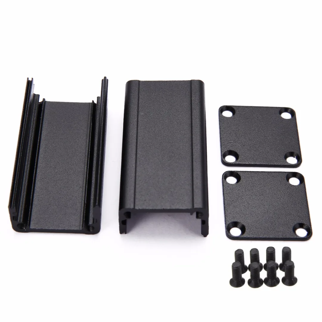 Durable 1 Pcs Extruded Aluminum Electronic Project Box Black DIY Power Supply Units Enclosure Case 50x25x25mm with 8 Screws