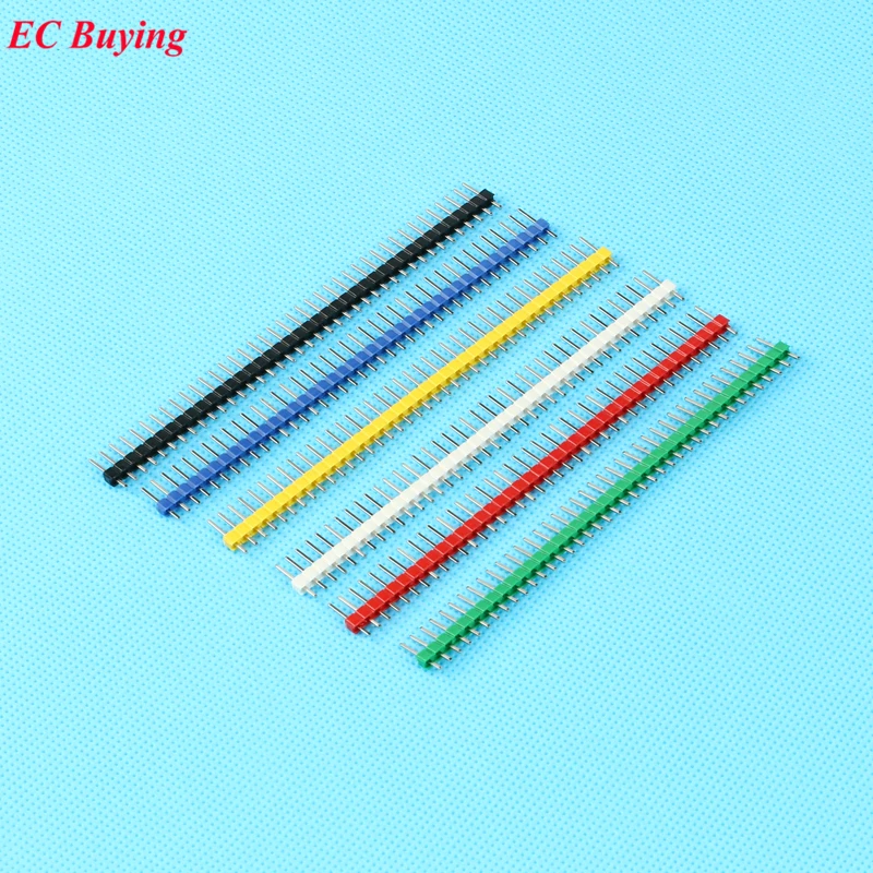 12pcs/set 2.54mm Black + White + Red + Yellow + Blue + Green 1X40 Single Row Pin Male Header Strip Copper-Plated Colorful
12pcs/set 2.54mm Black + White + Red + Yellow + Blue + Green 1X40 Single Row Pin Male Header Strip Copper-Plated Colorful