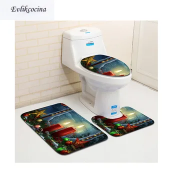 Free Shipping 3 pcs Christmas Candles Bath Mats Anti Slip Bathroom Mat Set Tapete Banheiro Washable Toilet Rugs Alfombra Bano
Free Shipping 3 pcs Christmas Candles Bath Mats Anti Slip Bathroom Mat Set Tapete Banheiro Washable Toilet Rugs Alfombra Bano