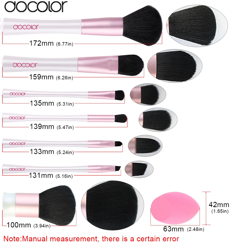 Docolor 7pcs Professional Mermaid Brush Set New Arrival Make Up Brushes with White Bag Beauty Essential Tool Makeup Tool
Docolor 7pcs Professional Mermaid Brush Set New Arrival Make Up Brushes with White Bag Beauty Essential Tool Makeup Tool