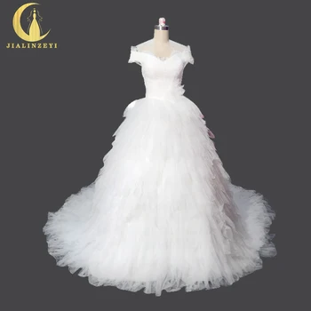 Rhine Real Picture New Arrival Sexy Boat Neck Short Sleeves Eyelash lace Ball gown Bridal Wedding Dresses
Rhine Real Picture New Arrival Sexy Boat Neck Short Sleeves Eyelash lace Ball gown Bridal Wedding Dresses