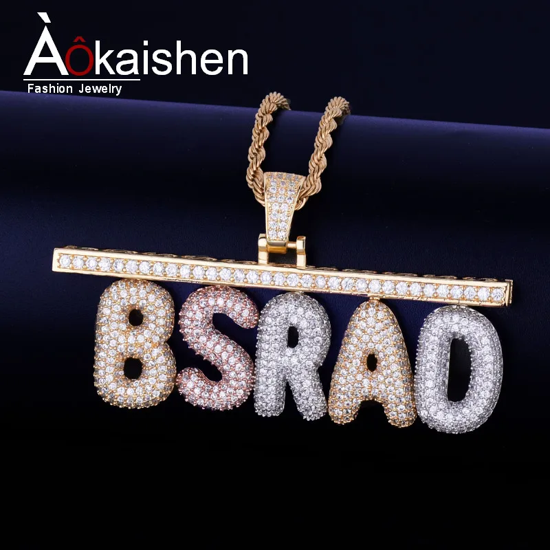Free Stitching Combination Custom Name Small Bubble Letters Necklaces & Pendants Men's Zircon Hip Hop Jewelry With Rope Chain
Free Stitching Combination Custom Name Small Bubble Letters Necklaces & Pendants Men's Zircon Hip Hop Jewelry With Rope Chain