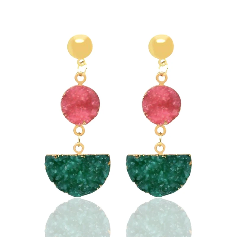1Pair Resin Stone Earings For Women Jewelry Handmade Semicircle Drop Dangle Earing Eardrop Long Earrings 
1Pair Resin Stone Earings For Women Jewelry Handmade Semicircle Drop Dangle Earing Eardrop Long Earrings