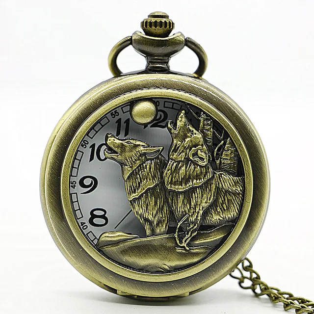 Top Brand Bronze Classic Vintage Cool Wolf Pattern Quartz Pocket Watch Retro with Fob Chain for Men Women Pendant TD2071
Top Brand Bronze Classic Vintage Cool Wolf Pattern Quartz Pocket Watch Retro with Fob Chain for Men Women Pendant TD2071