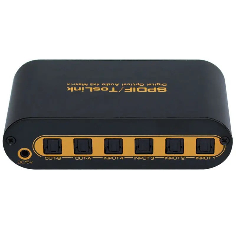 10 PCS NEW High Quality Portable SPDIF / Toslink Digital Optical Audio 4 Inputs 2 Outputs * True Fiber Matrix with Remote | Безопасность