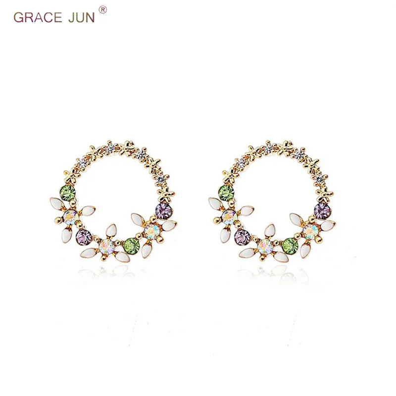 GRACE JUN New Arrival Small Flower Wreath Clip on Earrings for Girl Cute Fashion Enamel Pierced Earrings Best Jewelry Wholesale
GRACE JUN New Arrival Small Flower Wreath Clip on Earrings for Girl Cute Fashion Enamel Pierced Earrings Best Jewelry Wholesale