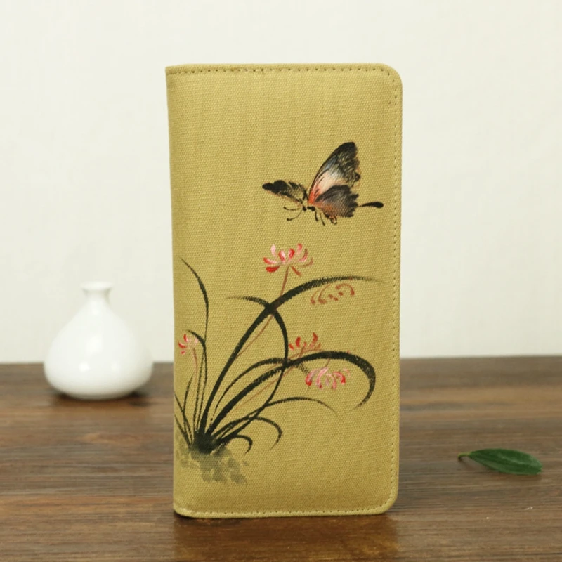 Chinese Ink Hand Painting Orchi Women Linen Canvas Wallets Zip Vintage Ladies Casual Vertical Purse Notecase Portemonnee Mujer
Chinese Ink Hand Painting Orchi Women Linen Canvas Wallets Zip Vintage Ladies Casual Vertical Purse Notecase Portemonnee Mujer