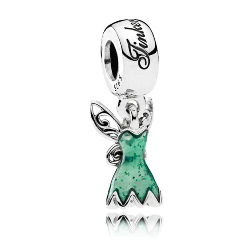 Authentic 925 Sterling Silver Pendant Bead Tinker Bell's Dress Hanging Charm Fit Pandora Bracelet Bangles Women DIY Jewelry Gift
Authentic 925 Sterling Silver Pendant Bead Tinker Bell's Dress Hanging Charm Fit Pandora Bracelet Bangles Women DIY Jewelry Gift
