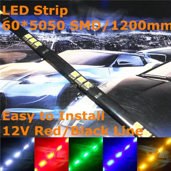Stock Shipping New 12V Car LED Decoration Soft Strip 1200mm(60*5050 SMD) For Car Out/In Door Signal Atmosphere Light
Stock Shipping New 12V Car LED Decoration Soft Strip 1200mm(60*5050 SMD) For Car Out/In Door Signal Atmosphere Light