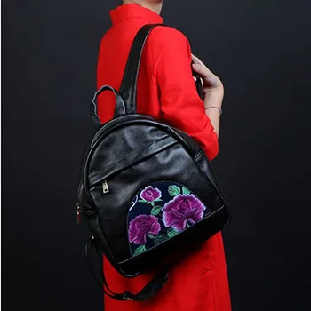 New spring 2017 Women cowskin Leather Embroidery Backpack School Bags Luxury Design floral Backpacks For Lady Mochila Escolar
New spring 2017 Women cowskin Leather Embroidery Backpack School Bags Luxury Design floral Backpacks For Lady Mochila Escolar