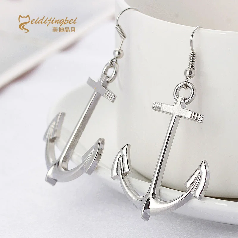 Trendy anchor drop earrings for girls silver color zinc alloy women hanging earring fashion ear jewelry dangle earrings MDJB169
Trendy anchor drop earrings for girls silver color zinc alloy women hanging earring fashion ear jewelry dangle earrings MDJB169