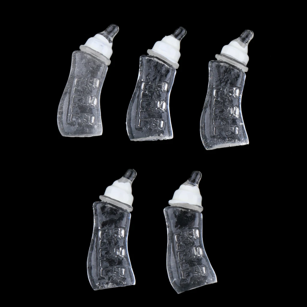 5pcs Dollhouse Miniature Baby Feeding Bottles Milk Bottle for 1/12 Scale Doll House Decorations 5pcs Dollhouse Miniature Baby Feeding Bottles Milk Bottle for 1/12 Scale Doll House Decorations