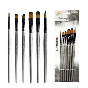 6pcs/set Nylon Hair Oil Painting Brush Different Shape Round Pointed Tip Set Gouache Watercolor Painting Pen Paint Art Supplies
6pcs/set Nylon Hair Oil Painting Brush Different Shape Round Pointed Tip Set Gouache Watercolor Painting Pen Paint Art Supplies