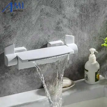 Big Waterfall Faucet White Painted Bathtub Faucets Solid Brass Bathroom Basin Tap Bath Mixer Hot Cold Faucet
Big Waterfall Faucet White Painted Bathtub Faucets Solid Brass Bathroom Basin Tap Bath Mixer Hot Cold Faucet