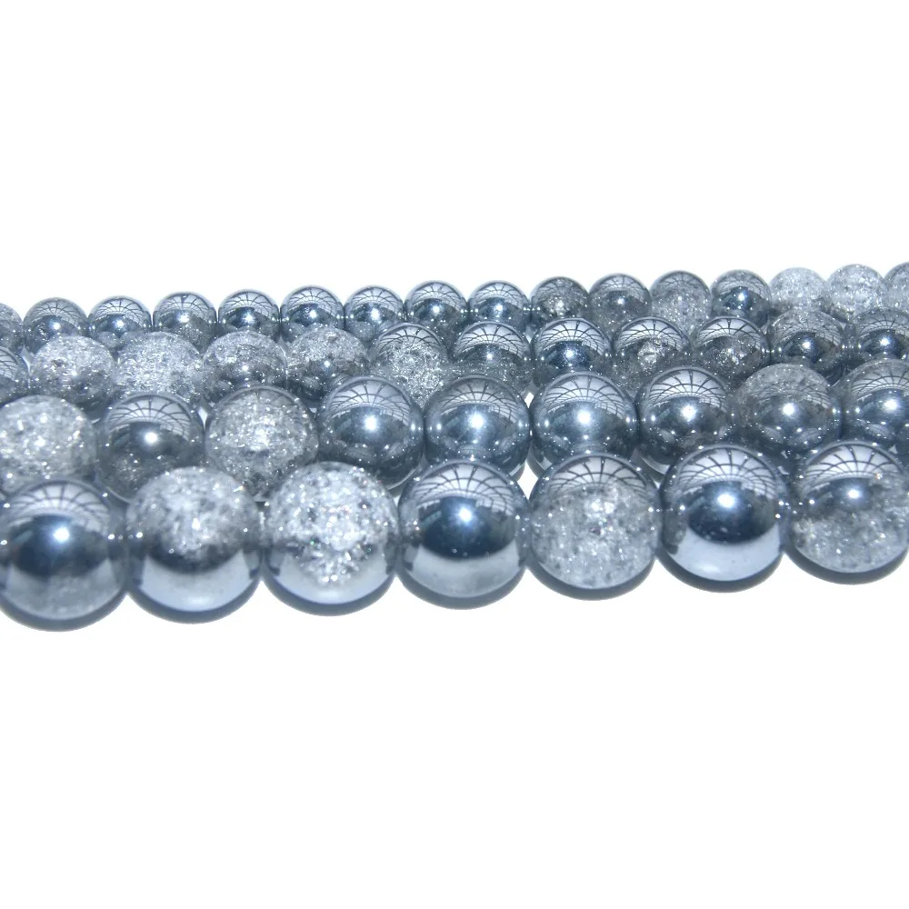 Wholesale Plated Silvery White Snow Cracked Crystal Round Loose Beads 6 8 10 12 MM Pick Size For Jewelry Making DIY Bracelet
Wholesale Plated Silvery White Snow Cracked Crystal Round Loose Beads 6 8 10 12 MM Pick Size For Jewelry Making DIY Bracelet