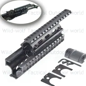 

Tactical AK 47/74 RIS Quad Rail mount Tactical Quad Handguard Rail with 12 covers for Hunting Shooting War Game Paitall Airsoft