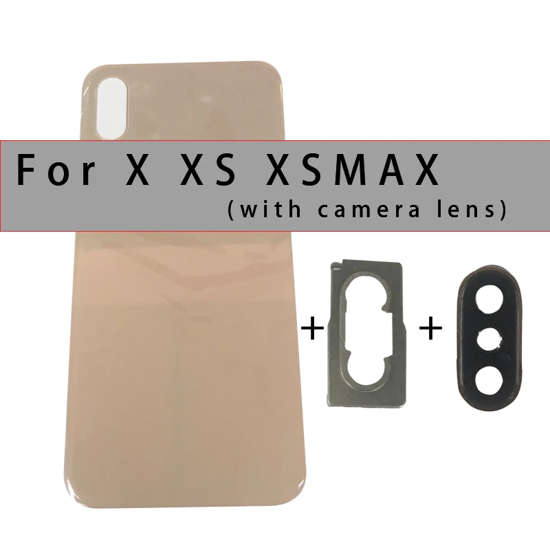 Best Quality Back Glass rear housing For iPhone X/ XS / XS MAX Battery Cover Rear Door Housing with camera lens and 3M tape
Best Quality Back Glass rear housing For iPhone X/ XS / XS MAX Battery Cover Rear Door Housing with camera lens and 3M tape