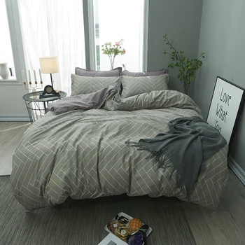 Simple style stripe Bedding Set Pure color Quilt Cover twin full queen King Sizeduvet cover Set Pure color bed sheet
Simple style stripe Bedding Set Pure color Quilt Cover twin full queen King Sizeduvet cover Set Pure color bed sheet