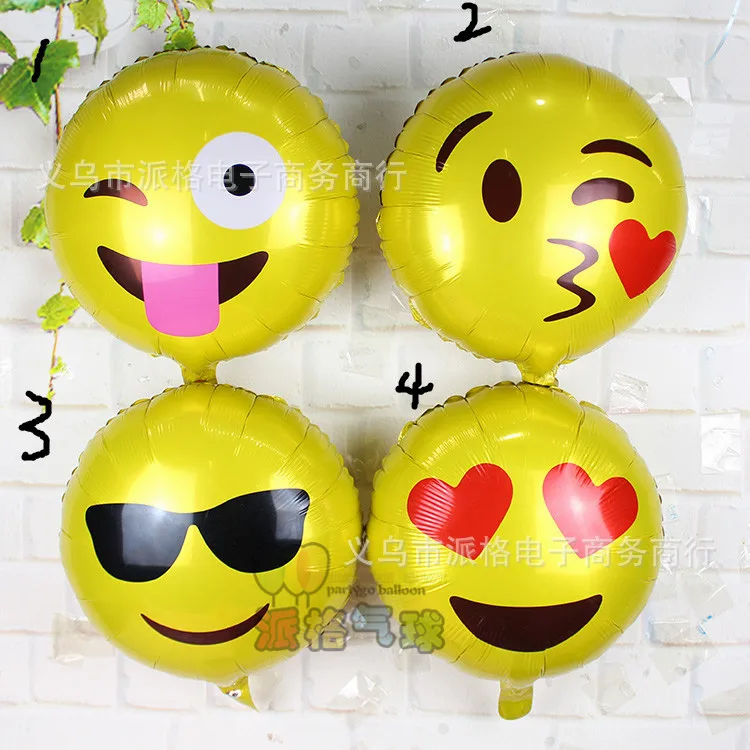 4pcs/lot 18" 4 styles expression emoji foil balloons emotions helium inflatable balloon birthday party wedding decors kids toy
4pcs/lot 18" 4 styles expression emoji foil balloons emotions helium inflatable balloon birthday party wedding decors kids toy