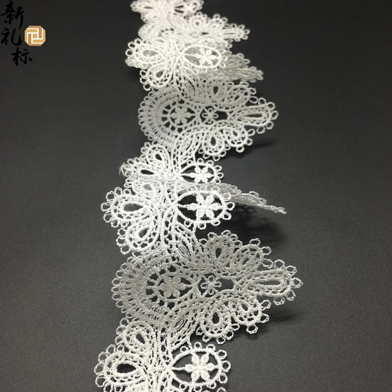White Embroidery Lace Polyester Yarn Water Soluble Hollow Clavicle Chain Lace Sexy Clothing Sewing Lace Accessories Wide 6.4cm
White Embroidery Lace Polyester Yarn Water Soluble Hollow Clavicle Chain Lace Sexy Clothing Sewing Lace Accessories Wide 6.4cm