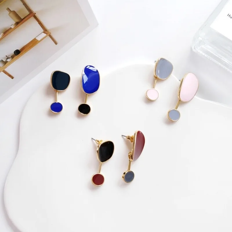 Korean Simple Beautiful Metal Texture Drop Oil Earrings Fashion Women Girl Personality Asymmetry Jewelry Accessories
Korean Simple Beautiful Metal Texture Drop Oil Earrings Fashion Women Girl Personality Asymmetry Jewelry Accessories