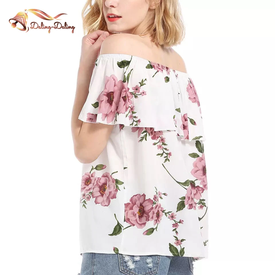 Women Casual Chiffon Blouse Female 2019 Summer Short Sleeve Slash Neck White Floral Print Ruffle Beach Tops Shirt
Women Casual Chiffon Blouse Female 2019 Summer Short Sleeve Slash Neck White Floral Print Ruffle Beach Tops Shirt
