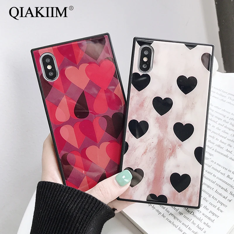 Square Fashion Phone Case For iphone XS MAX XR X For iphone 6 6s Plus 7 8plus Luxury Tempered Glass Vintage Love Heart Cases
Square Fashion Phone Case For iphone XS MAX XR X For iphone 6 6s Plus 7 8plus Luxury Tempered Glass Vintage Love Heart Cases