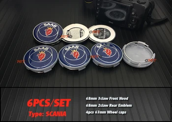 New 6pcs 68mm bonnet /trunk 60mm stickers for Saab 62/ 63mm Wheel Center Hub Cap wheel Badge covers 2.36" Tire Accessorie
New 6pcs 68mm bonnet /trunk 60mm stickers for Saab 62/ 63mm Wheel Center Hub Cap wheel Badge covers 2.36" Tire Accessorie