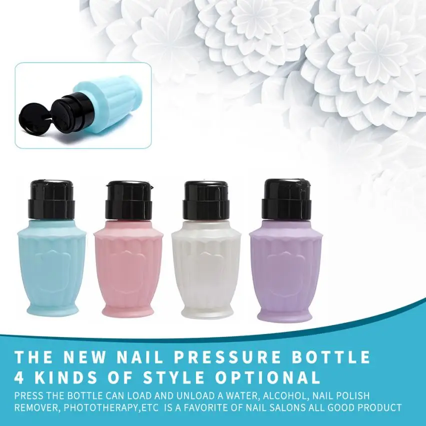 New 1PC Plastic Pump Dispenser Nail Pressure Bottle Nail Art Acetone Polish Makeup Remover Manicure Tool SE15
New 1PC Plastic Pump Dispenser Nail Pressure Bottle Nail Art Acetone Polish Makeup Remover Manicure Tool SE15
