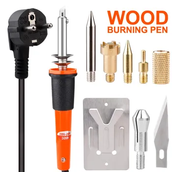 Wood Burning Pen Soldering Set Carving Pyrography Pen Kit Tool Kit Spare Brass Tips Welding Wood Embossing Burning set
Wood Burning Pen Soldering Set Carving Pyrography Pen Kit Tool Kit Spare Brass Tips Welding Wood Embossing Burning set