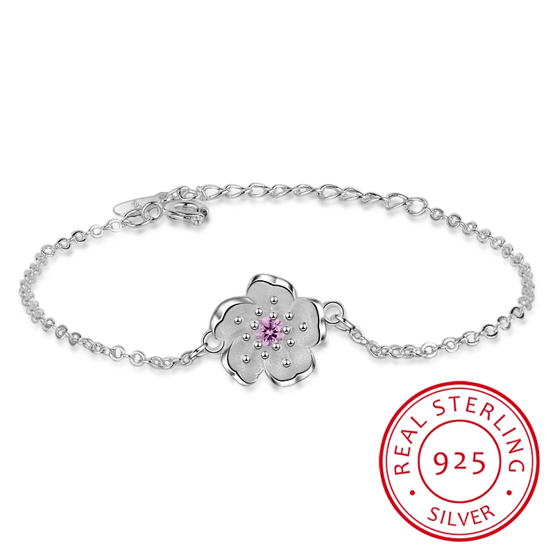 925 Silver Female Models Flower Bracelets Clear Austria Crystal Plum Blossom Design Charm Link Chain Jewelry For Women Lady Gift
925 Silver Female Models Flower Bracelets Clear Austria Crystal Plum Blossom Design Charm Link Chain Jewelry For Women Lady Gift