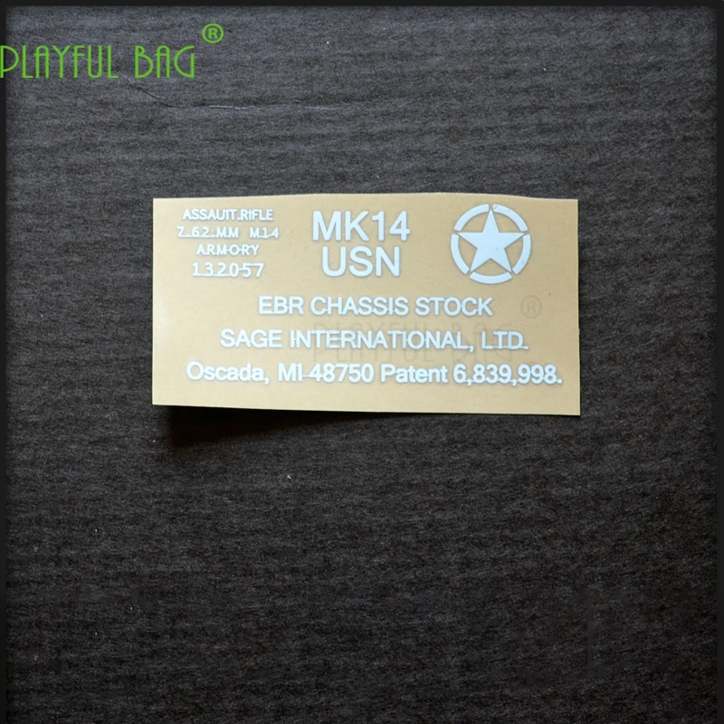 Outdoor CS MK14 Metal waterproof DIY sticker mkm2 Jinming SCAR M4 electric continuous toy water bullet gun Le Hui AK 74 L38
Outdoor CS MK14 Metal waterproof DIY sticker mkm2 Jinming SCAR M4 electric continuous toy water bullet gun Le Hui AK 74 L38