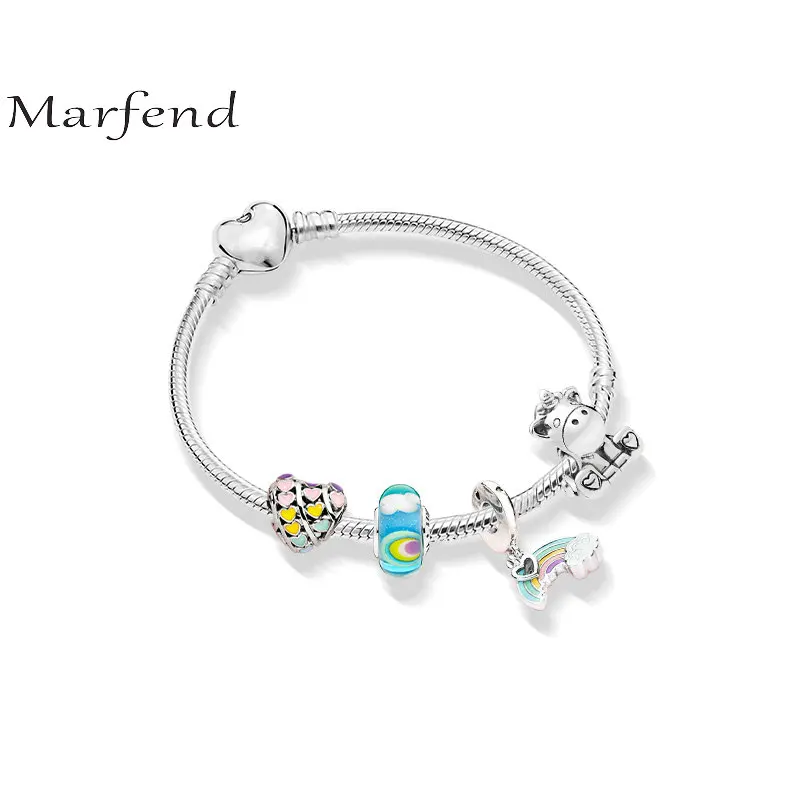 Marfend 925 silver bracelet rainbow heart shape Dreamland Fit Original Marfend Bracelet Women DIY Jewelry love Gifts
Marfend 925 silver bracelet rainbow heart shape Dreamland Fit Original Marfend Bracelet Women DIY Jewelry love Gifts