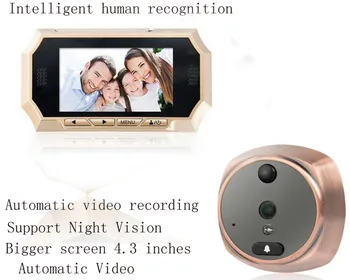 4.3 inch LCD Door Phone 160 Degree HD Peephole Viewer Night Vision Digital Doorbell Color IR Camera Automatic Video Door Ring
4.3 inch LCD Door Phone 160 Degree HD Peephole Viewer Night Vision Digital Doorbell Color IR Camera Automatic Video Door Ring