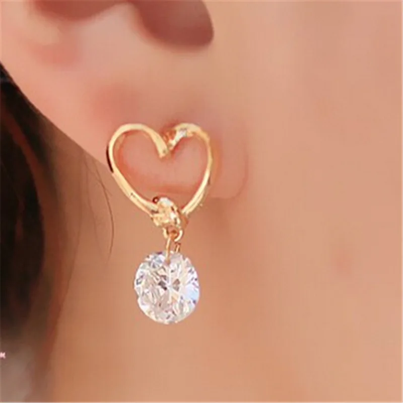 Temperament Simple Heart-shaped Round Crystal Pendant Ear Line Geometric Earrings for Women Statement Earrings Jewelry for 2019
Temperament Simple Heart-shaped Round Crystal Pendant Ear Line Geometric Earrings for Women Statement Earrings Jewelry for 2019