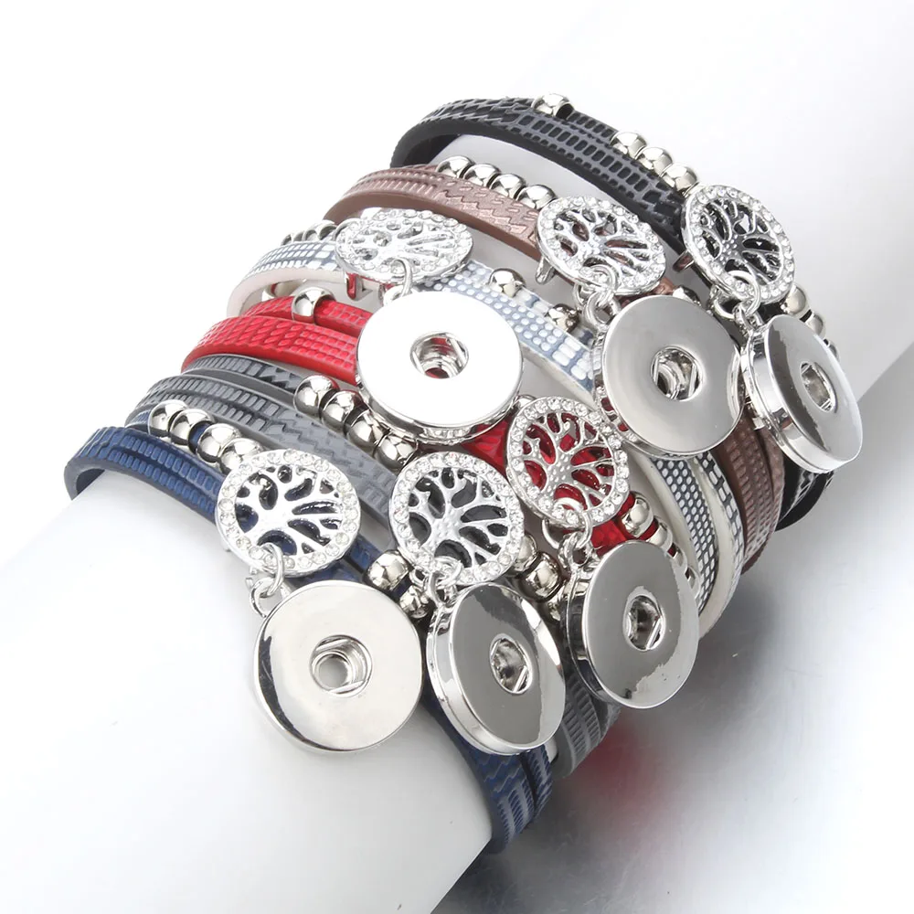 New Snap Button Jewelry Bead Tree of Life Bracelets Leather Snap Bracelet Fit 18mm Snap Buttons Bohemia Magnet Leather Bracelets
New Snap Button Jewelry Bead Tree of Life Bracelets Leather Snap Bracelet Fit 18mm Snap Buttons Bohemia Magnet Leather Bracelets
