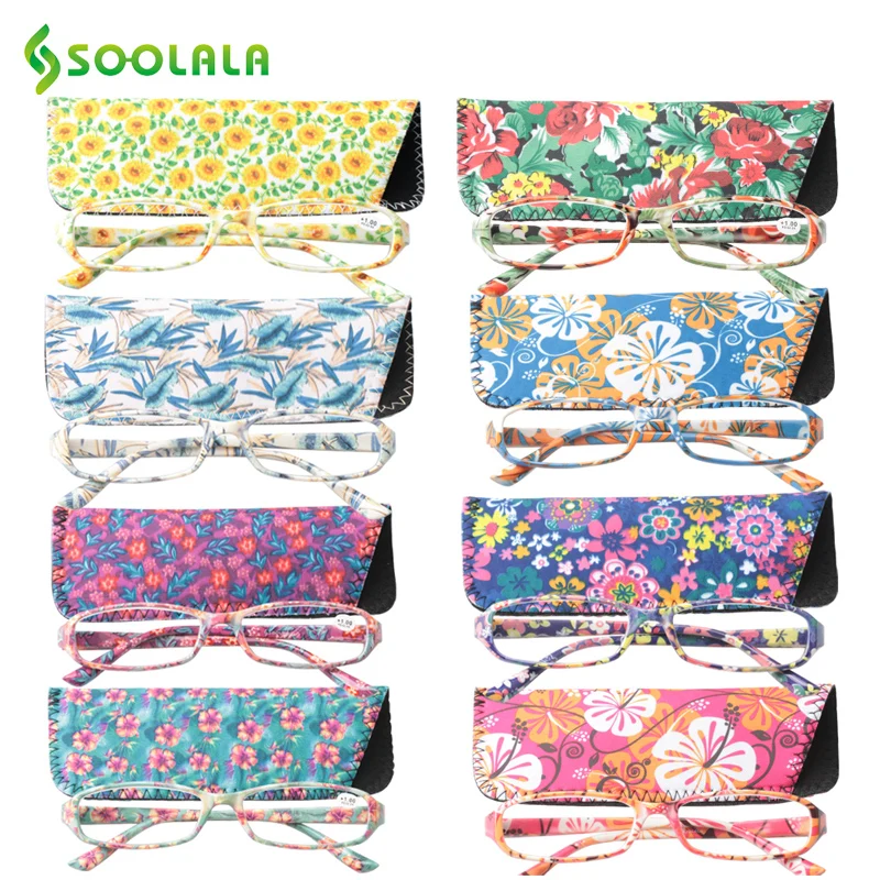 SOOLALA 8pcs Wholesale Rectangular Printed Reading Glasses Spring Hinge Womens Mens Cheap Reading Glasses With Case +1.0 to 4.0
SOOLALA 8pcs Wholesale Rectangular Printed Reading Glasses Spring Hinge Womens Mens Cheap Reading Glasses With Case +1.0 to 4.0