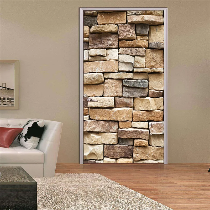 Funny Rock Texture 3D View Door Decoration Stickers DIY Door Renovation For Bedroom Livingroom Self Adhesive Door Mural Posters
Funny Rock Texture 3D View Door Decoration Stickers DIY Door Renovation For Bedroom Livingroom Self Adhesive Door Mural Posters