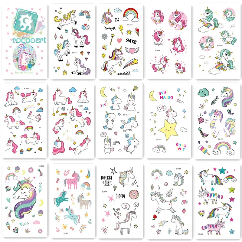 15Pcs/ Children Tattoo Sticker Cartoon Tatuajes Temporary Kids Waterproof Fake Tatoo Hand Taty Cute Unicorn Body art Tatouage
15Pcs/ Children Tattoo Sticker Cartoon Tatuajes Temporary Kids Waterproof Fake Tatoo Hand Taty Cute Unicorn Body art Tatouage