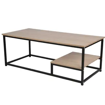 Table Nordic Style Rectangular Cocktail Table Wood Top Black Metal Box Frame with Storage Shelf Trunks for Living Room Table
Table Nordic Style Rectangular Cocktail Table Wood Top Black Metal Box Frame with Storage Shelf Trunks for Living Room Table