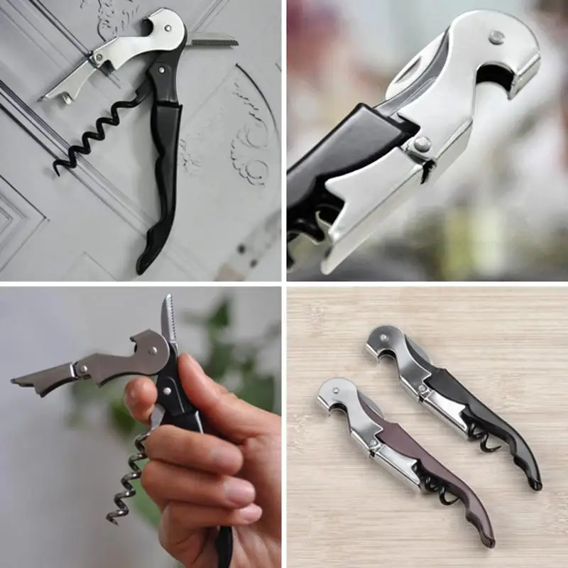 1Pc Professional Bottle Opener Stainless Steel Wine Screw Corkscrew Double Hinge Waiters Grape Wine Beer Cap Champagne Opener
1Pc Professional Bottle Opener Stainless Steel Wine Screw Corkscrew Double Hinge Waiters Grape Wine Beer Cap Champagne Opener