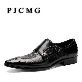PJCMG Fashion Brand Men High Quality Comfortable Crocodile Pattern Genuine Leather Slip-On Pointed Toe Flats Oxfords Men Shoes
PJCMG Fashion Brand Men High Quality Comfortable Crocodile Pattern Genuine Leather Slip-On Pointed Toe Flats Oxfords Men Shoes