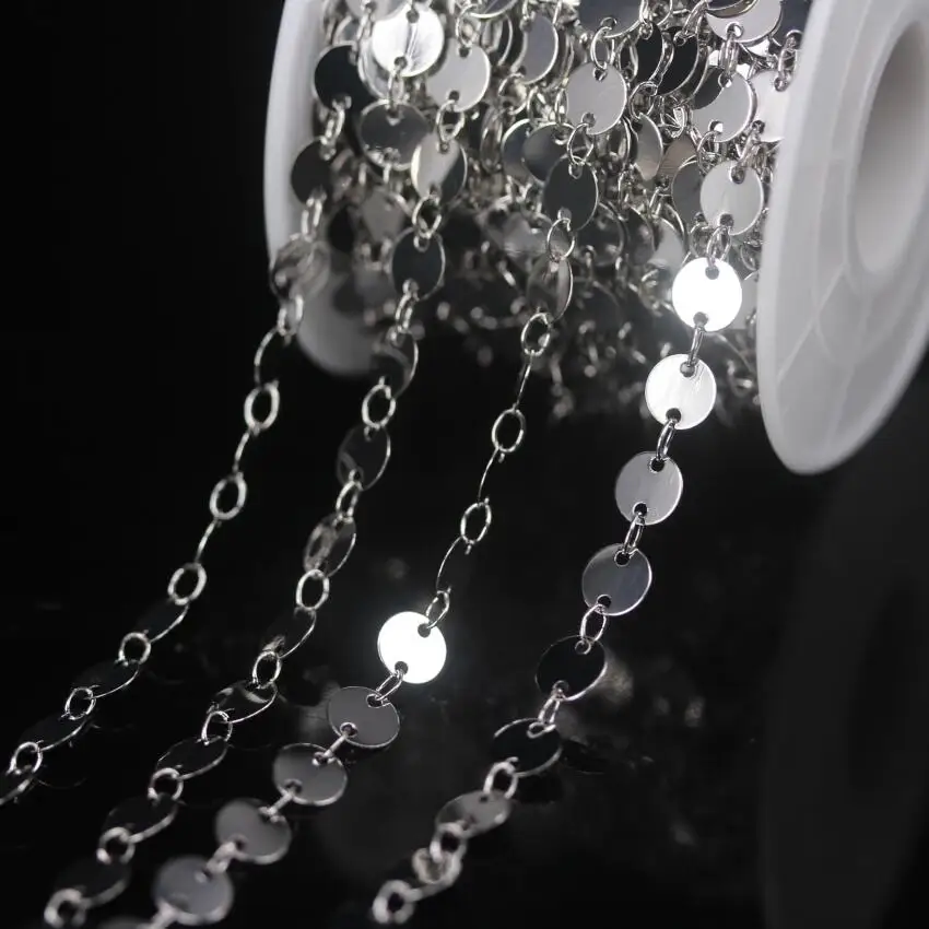 New!! 5meters Plated Silver 6mm Flat Round Coin Copper Chokers Findings,Handmade Craft Necklace Bracelet Rosary Chains Jewelry
New!! 5meters Plated Silver 6mm Flat Round Coin Copper Chokers Findings,Handmade Craft Necklace Bracelet Rosary Chains Jewelry